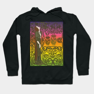 Celtic Lady (sage on rainbow) Hoodie